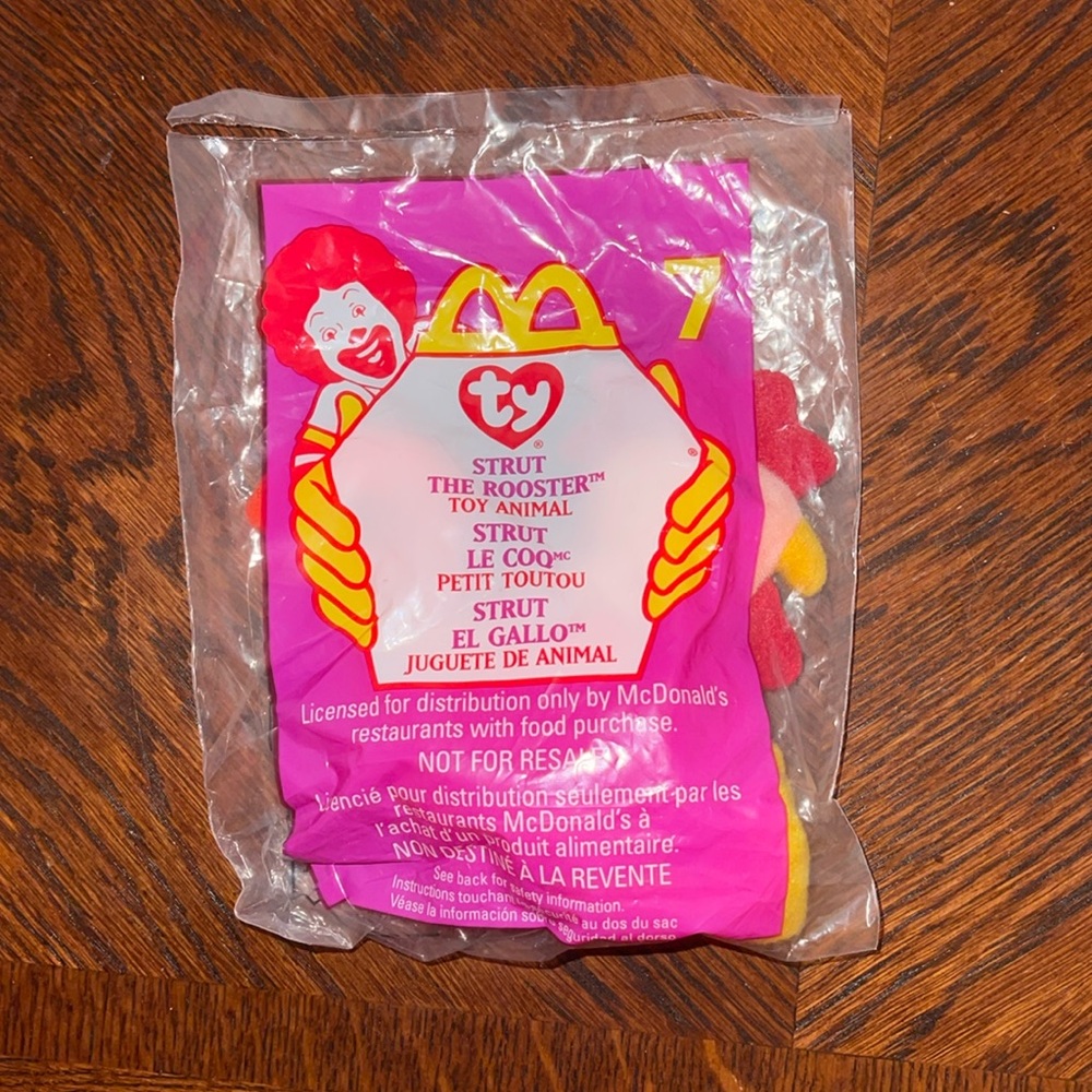 UNOPENED RARE Ty Beanie Babies McDonald’s Strut The Rooster